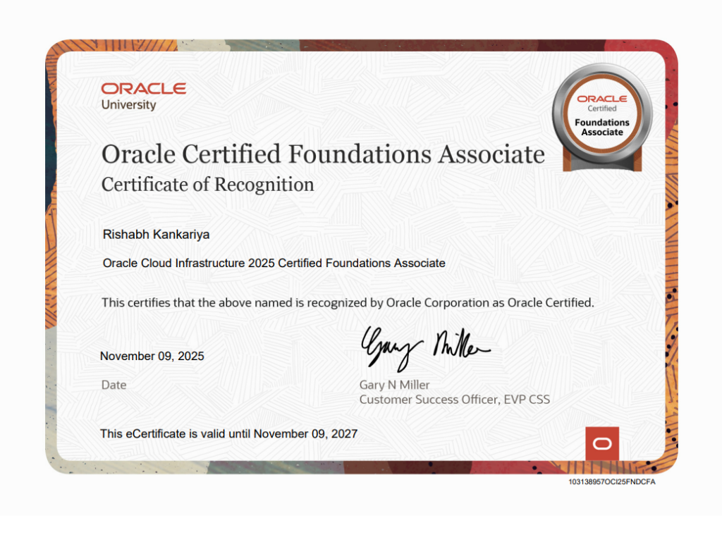 Oracle Cloud Infrastructure 2025 Certified Foundations Associate