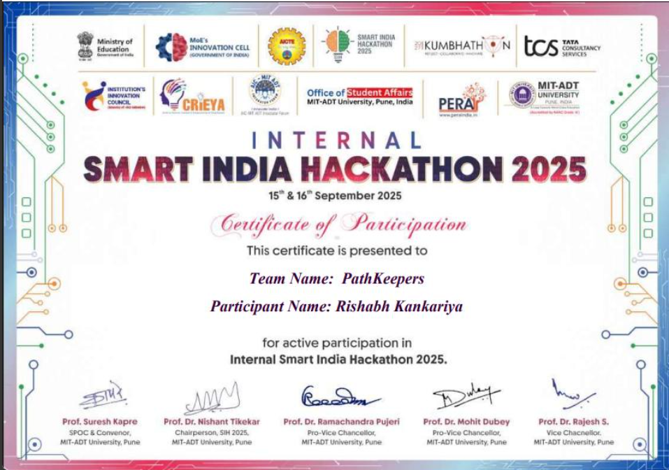 Internal Smart India Hackathon 2025