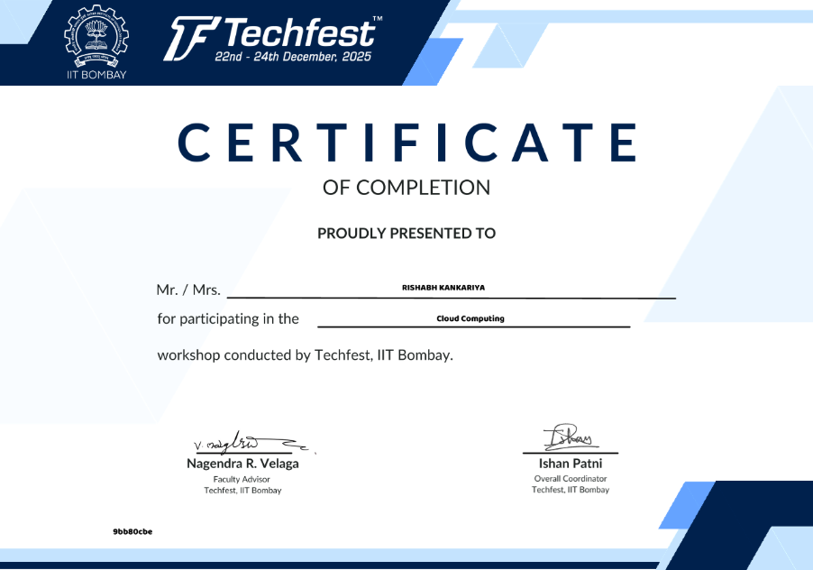 Cloud Computing Workshop — Techfest IIT Bombay